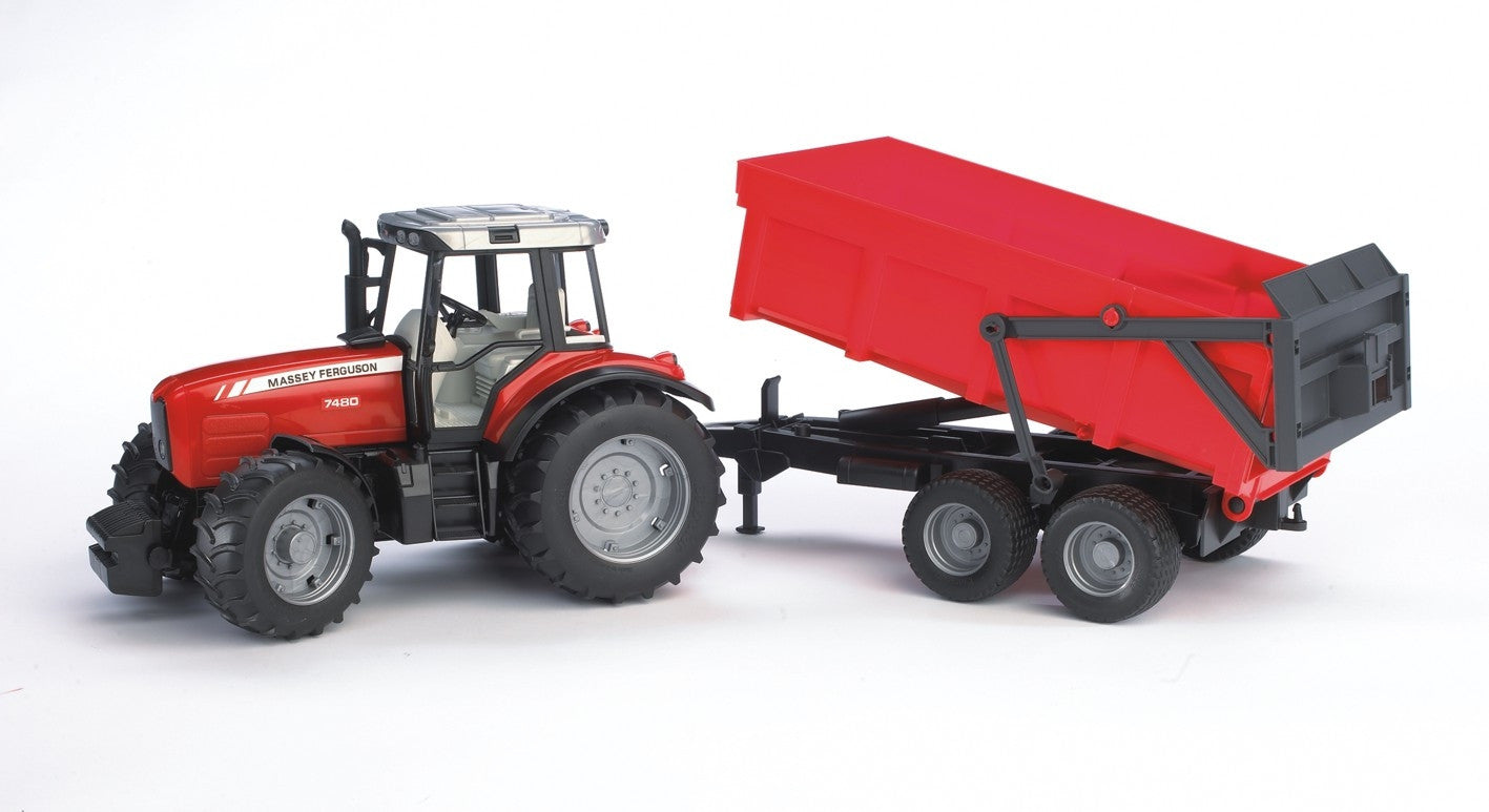 Massey Ferguson 7480 with trailer (67cm Long)