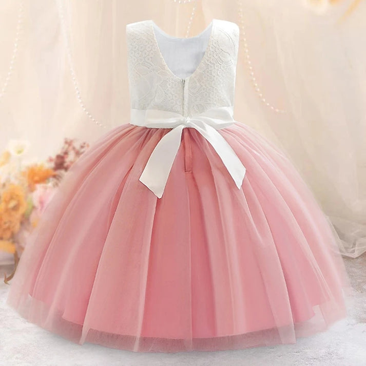 Lace Pink Floral Special Occasions Dress