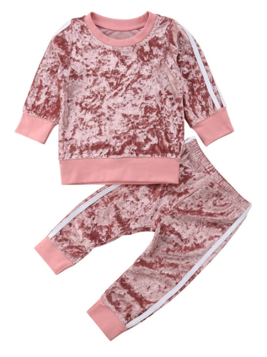 Pink Velvet Tracksuit