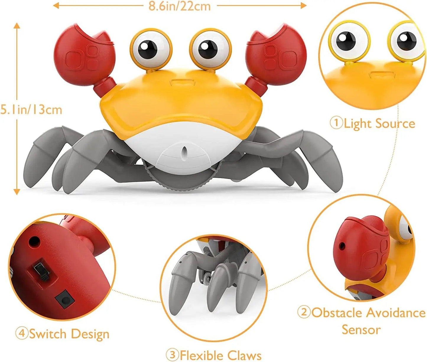 Crawling Crab Interactive Toy Baby Toddler Activity Toy