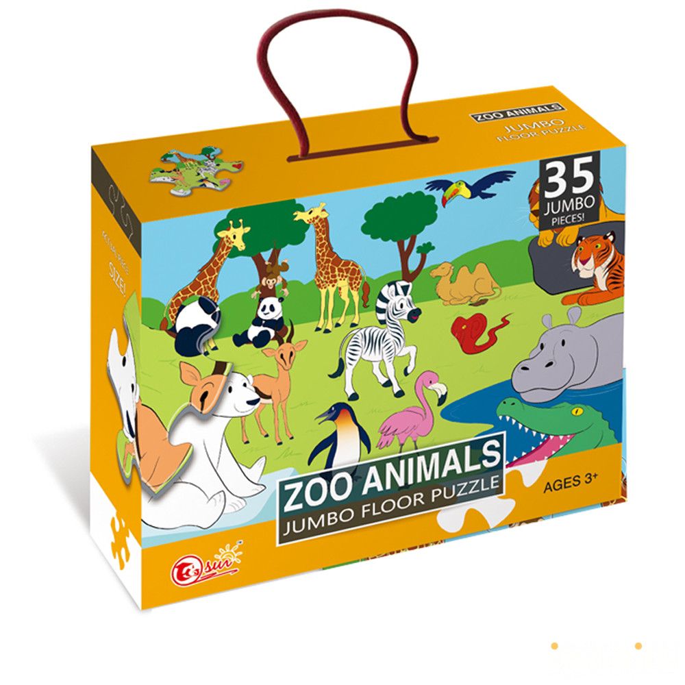 35 Jumbo Pcs – Zoo Animals Jumbo Floor Puzzle