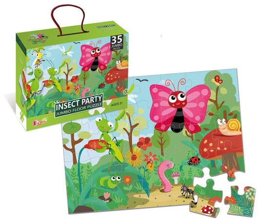 35 Jumbo Pcs - Insect Party Jump Floor Puzzle