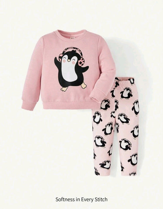 Penguin Cotton Crewnek Neck Top and Leggings