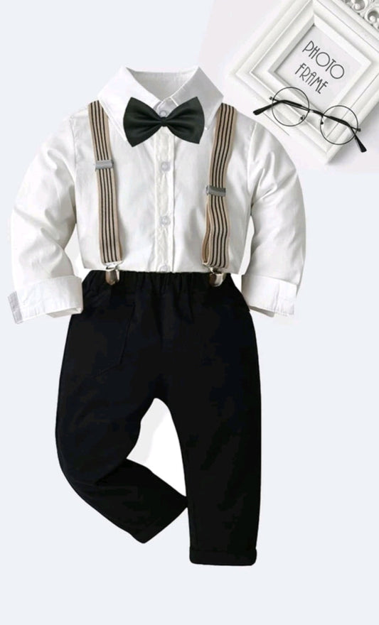 Black and White 4PSC Gentleman Suit