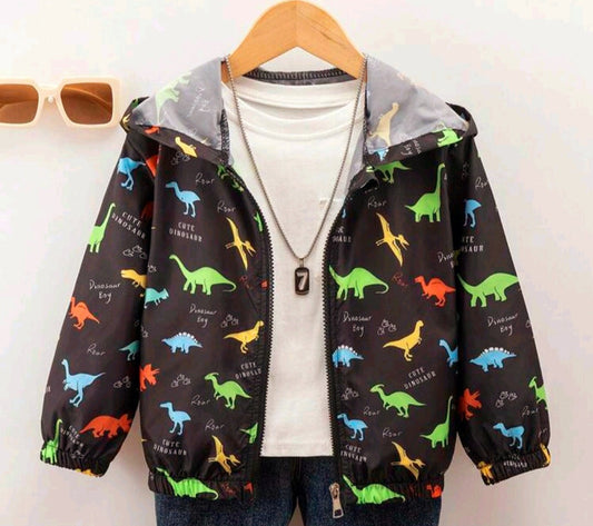 Dinosaur Windbreaker Black